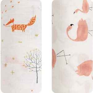 Baby Swaddle Blanket, Bamboo Muslin Swaddle Blanket for Girls & Boys