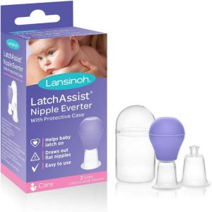 Lansinoh LatchAssist Inverted Nipple Corrector Nipple Everter, 2 Sizes