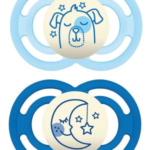 MAM Perfect Night Pacifiers, Glow in the Dark Pacifiers (2 pack)